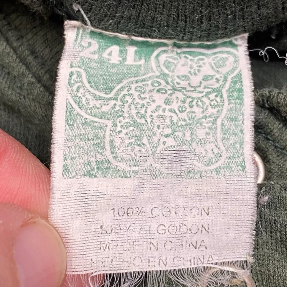 VTG 90s Baby Bodysuit Green 0-3‎ Striped Henley Bodysuit 100% Cotton Long Sleeve